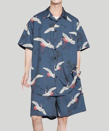 TOBEE（トゥビー）の「【TOBEE】オープンカラー アロハシャツ 総柄シャツ&ショートパンツ セットアップ（シャツ/ブラウス）」