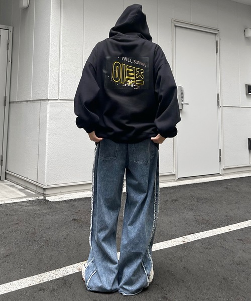 ILL'S(イルズ)の「ハートロゴ / スプレーハート / 箔プリント / フォトプリント 韓国ストリート アソートプリントパーカー ビッグフーディー ユニセックス【ILL'S】(パーカー・メンズ・ブラック系その他3/ブラック系その他/杢グレー/グレー系その他2/グレー系3/ブラック系その他2/グレー系その他/ブラック・L/M)」の22枚目の写真