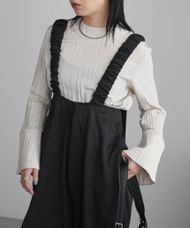 Aunt Marie's（アントマリーズ）の「ギャザーストラップルーズオールインワン（つなぎ/オールインワン・レディース）」