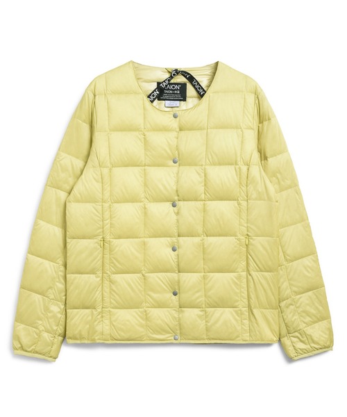 TAION(タイオン)の「【TAION(タイオン)】〈ウィメンズ〉ベーシック クルーネックボタン インナーダウンジャケット(ダウンジャケット/コート・レディース・ネイビー/オレンジ/オフホワイト/ネイビー系6/カーキ/チャコールグレー/ミント/サンドベージュ/ライトグレー/グレー/ダークネイビー/ブラック/チョコ/モカ/チャコール/オリーブ/ベージュ/レオパード/レモンイエロー/ダークオリーブ/キャメル/ダークグリーン/ベージュ系5・XL/L/2XL/M/S)」の21枚目の写真