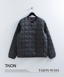 【TAION(タイオン)】〈ウィメンズ〉ベーシック クルーネックボタン インナーダウンジャケット