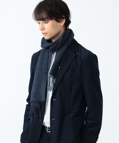【セール】カシミヤ グレンチェック マフラー（マフラー）｜BEAMS HEART（ビームスハート）