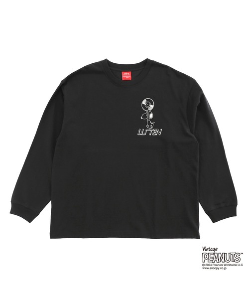 Manhattan Portage（マンハッタンポーテージ）の「L/S Print T-Shirt PEANUTS（Tシャツ/カットソー・メンズ・ブラック/チャコールグレー・SMALL/MEDIUM/X-LARGE/LARGE）」の2枚目の写真