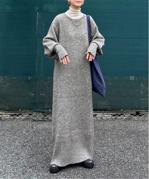 notch.（ノッチ）の「【 notch. by KR 】ボリュームスリーブニットワンピース（ワンピース・レディース・ブラック/グレー/ブルー/ベージュ・M/TM）」の8枚目の写真