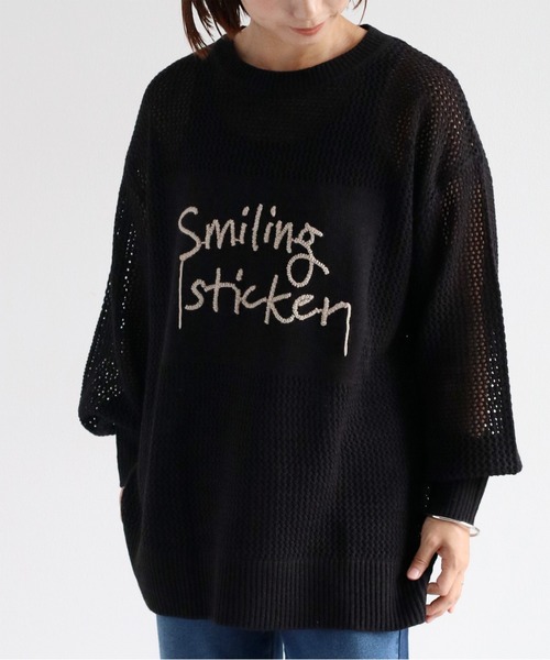 cepo(セポ)の「透かし編み・刺繍ロゴニットプルオーバー(ニット/セーター・レディース・ブラック系その他/ホワイト系その他・M)」の15枚目の写真