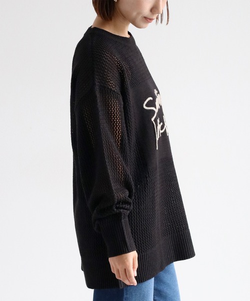 cepo(セポ)の「透かし編み・刺繍ロゴニットプルオーバー(ニット/セーター・レディース・ブラック系その他/ホワイト系その他・M)」の18枚目の写真