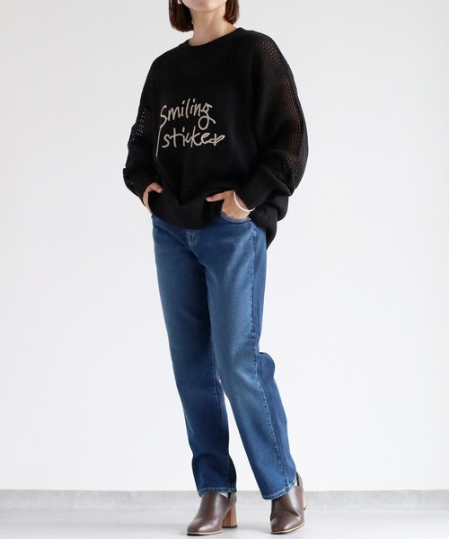 cepo(セポ)の「透かし編み・刺繍ロゴニットプルオーバー(ニット/セーター・レディース・ブラック系その他/ホワイト系その他・M)」の21枚目の写真