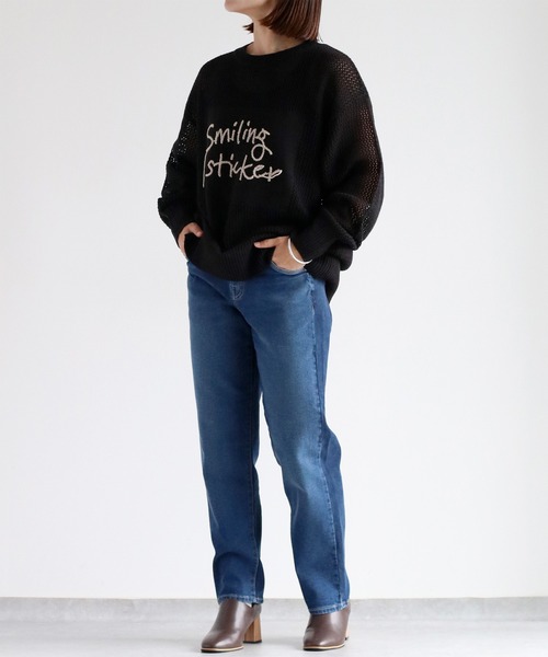 cepo(セポ)の「透かし編み・刺繍ロゴニットプルオーバー(ニット/セーター・レディース・ブラック系その他/ホワイト系その他・M)」の22枚目の写真