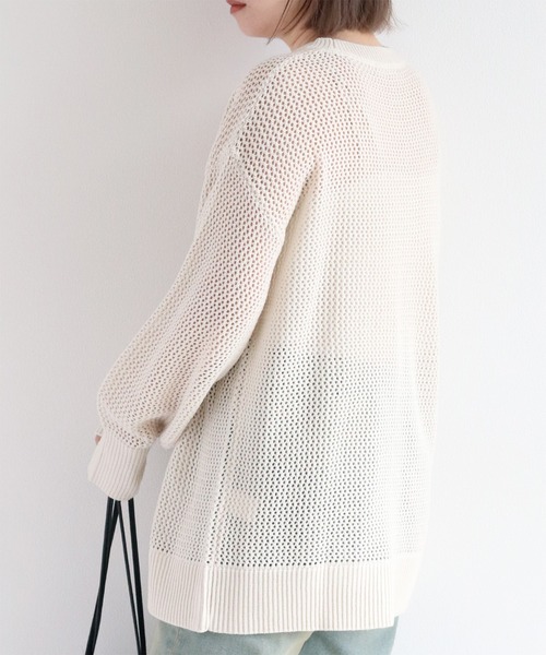 cepo(セポ)の「透かし編み・刺繍ロゴニットプルオーバー(ニット/セーター・レディース・ブラック系その他/ホワイト系その他・M)」の4枚目の写真