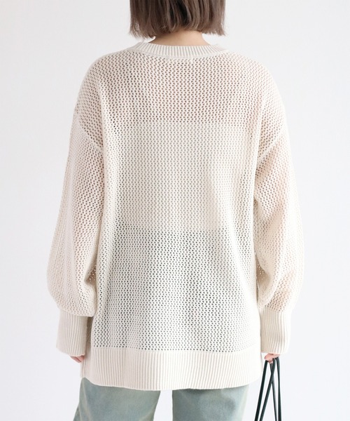 cepo(セポ)の「透かし編み・刺繍ロゴニットプルオーバー(ニット/セーター・レディース・ブラック系その他/ホワイト系その他・M)」の5枚目の写真