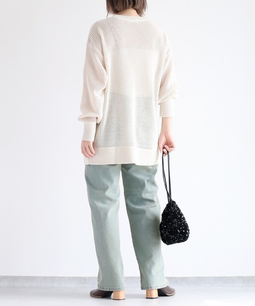 cepo(セポ)の「透かし編み・刺繍ロゴニットプルオーバー(ニット/セーター・レディース・ブラック系その他/ホワイト系その他・M)」の11枚目の写真