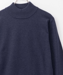 NAVY 素肌ニット ハイネックセーター