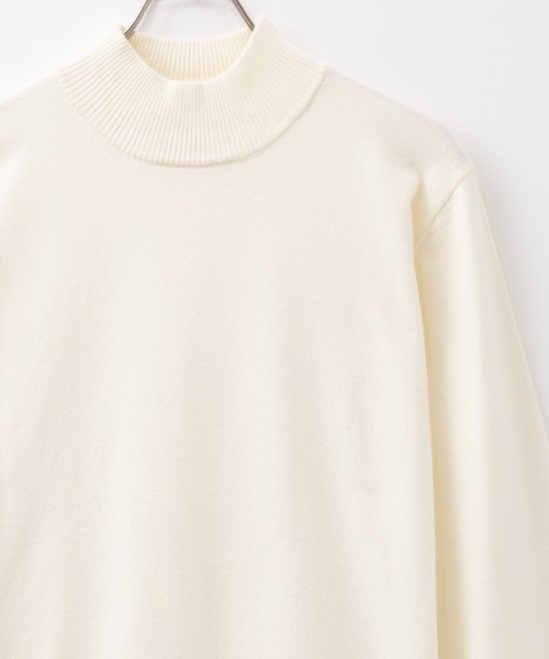 NAVY（ネイビー）の「NAVY 素肌ニット ハイネックセーター（ニット/セーター・メンズ・オフホワイト/チャコールグレー/ネイビー/モカ・S/M/L/XL）」の2枚目の写真