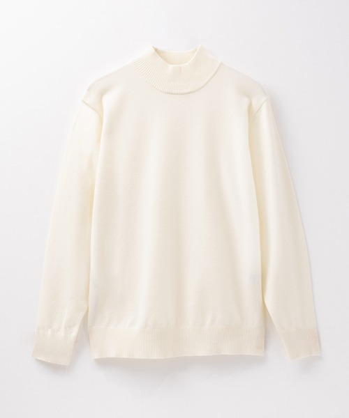 NAVY（ネイビー）の「NAVY 素肌ニット ハイネックセーター（ニット/セーター・メンズ・オフホワイト/チャコールグレー/ネイビー/モカ・S/M/L/XL）」の5枚目の写真