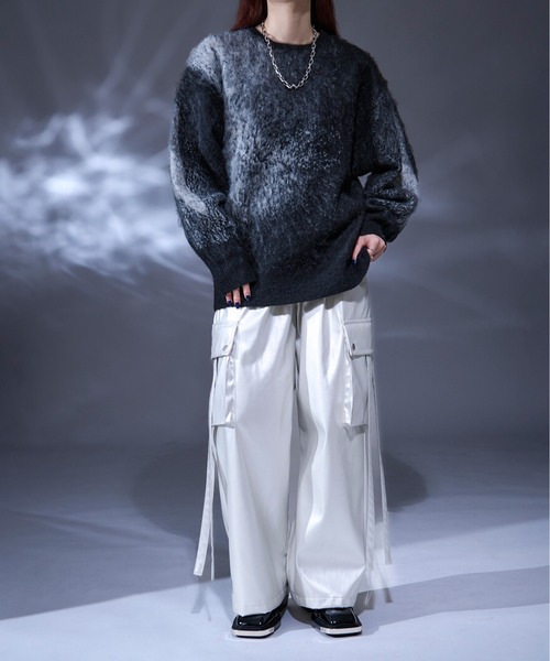 Ellno Loset(エルノロゼット)の「ウールブレンドニュアンスシャギーニット(ニット/セーター・メンズ・ブラック/グレー/ブルー・SMALL/MEDIUM/LARGE)」の15枚目の写真