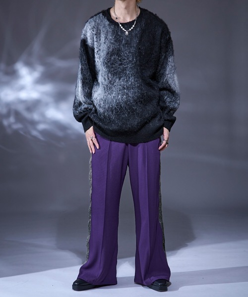 Ellno Loset(エルノロゼット)の「ウールブレンドニュアンスシャギーニット(ニット/セーター・メンズ・ブラック/グレー/ブルー・SMALL/MEDIUM/LARGE)」の21枚目の写真