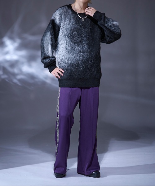 Ellno Loset(エルノロゼット)の「ウールブレンドニュアンスシャギーニット(ニット/セーター・メンズ・ブラック/グレー/ブルー・SMALL/MEDIUM/LARGE)」の22枚目の写真