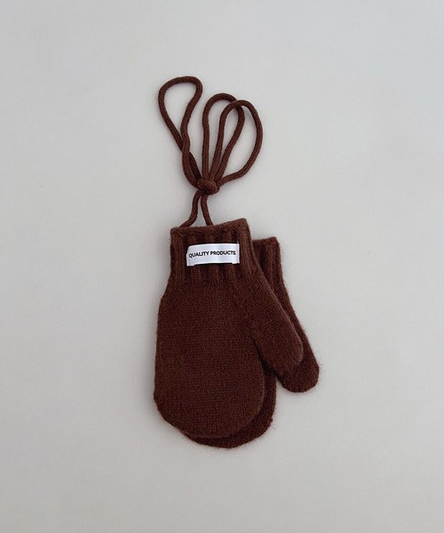 aimoha(アイモハ)の「【aimoha-KIDS-】ニット編み手袋(手袋・キッズ・ホワイト/オフホワイト/ブラック/グレー/チョコ/グリーン/ブルー/パープル/ピンク/レッド・FREE)」の5枚目の写真