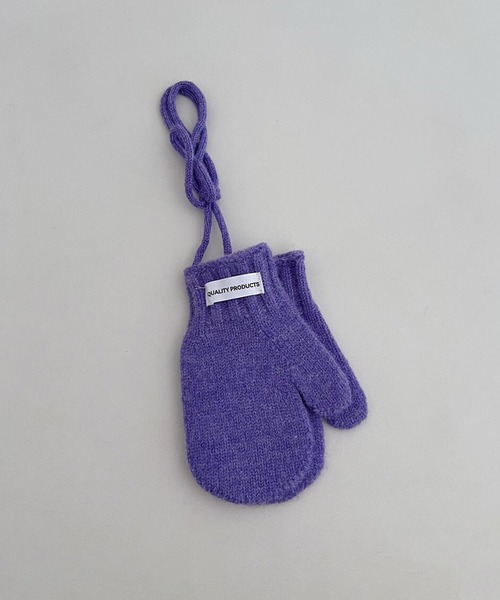 aimoha(アイモハ)の「【aimoha-KIDS-】ニット編み手袋(手袋・キッズ・ホワイト/オフホワイト/ブラック/グレー/チョコ/グリーン/ブルー/パープル/ピンク/レッド・FREE)」の8枚目の写真
