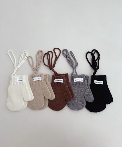 aimoha(アイモハ)の「【aimoha-KIDS-】ニット編み手袋(手袋・キッズ・ホワイト/オフホワイト/ブラック/グレー/チョコ/グリーン/ブルー/パープル/ピンク/レッド・FREE)」の14枚目の写真