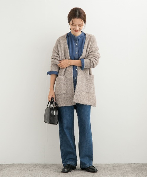 URBAN RESEARCH DOORS(アーバンリサーチドアーズ)の「デニムバンドカラーシャツ(シャツ/ブラウス・レディース・インディゴブルー/ワンウォッシュ・MEDIUM)」の5枚目の写真