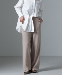 NANO universe（ナノユニバース）の「ポケットニットワイドパンツ（セットアップ可）（その他パンツ）」