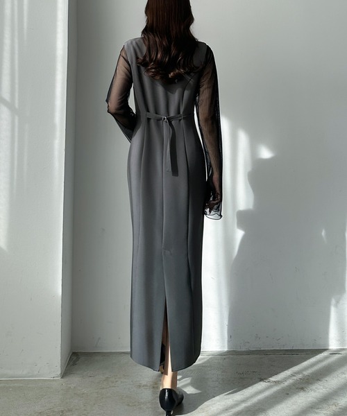 Louere（ルエレ）の「フロントダブルジップIラインジャンパースカート[高身長サイズMT/低身長サイズS有り]（ジャンパースカート・レディース・ブラック/アイボリー/ネイビー/ダークグレー/ベージュ系その他・MT/X-LARGE/LARGE/MEDIUM/SMALL）」の16枚目の写真