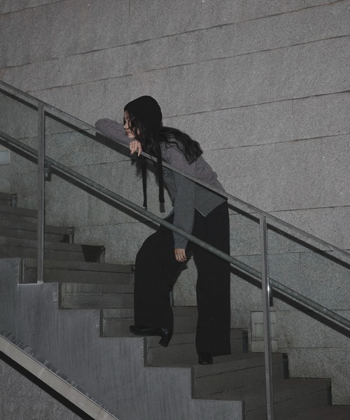 hellam（へラム）の「紐付きニット帽（ニットキャップ/ビーニー・レディース・ブラック/ベージュ・FREE）」の20枚目の写真