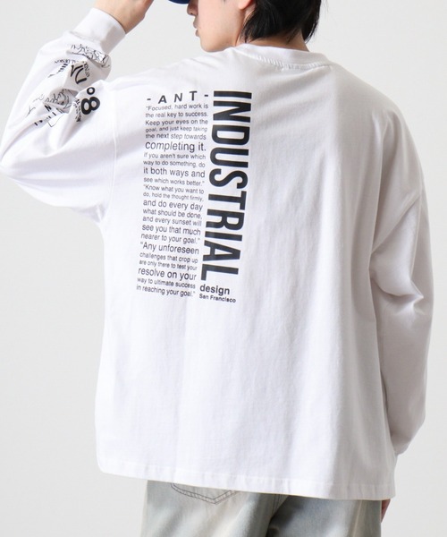 FUNALIVE(ファンアライブ)の「ANTINDUSTRIAL DESIGNヘビーウエイトワイドシルエットロングスリーブTシャツ(Tシャツ/カットソー・メンズ・ホワイト系その他2/杢グレー/グレー/ブラック/ブラック系その他2/モカ/ホワイト/ホワイト系その他3/ブラック系3・L/LL/M)」の1枚目の写真