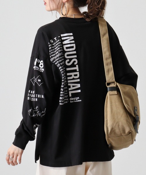 FUNALIVE(ファンアライブ)の「ANTINDUSTRIAL DESIGNヘビーウエイトワイドシルエットロングスリーブTシャツ(Tシャツ/カットソー・メンズ・ホワイト系その他2/杢グレー/グレー/ブラック/ブラック系その他2/モカ/ホワイト/ホワイト系その他3/ブラック系3・L/LL/M)」の4枚目の写真
