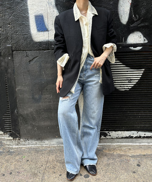 セール】JANE SMITH/ジェーンスミス FLOCKY LACE OPEN COLLAR