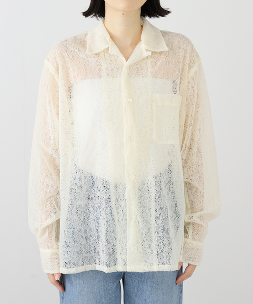 セール】JANE SMITH/ジェーンスミス FLOCKY LACE OPEN COLLAR