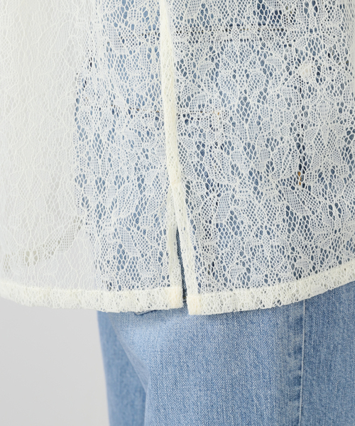 セール】JANE SMITH/ジェーンスミス FLOCKY LACE OPEN COLLAR