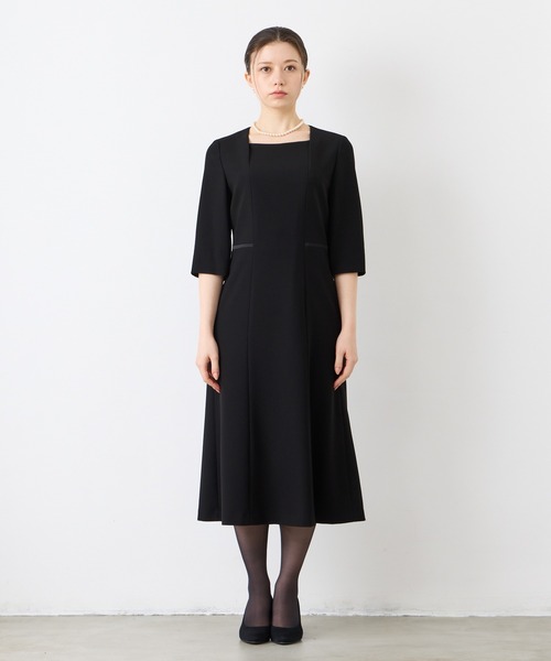 AIMER（エメ）の「【喪服・礼服】ウォッシャブル Vネックノーカラージャケット・前開きワンピース 2点セットブラックフォーマルアンサンブル（スーツセット・レディース・ブラック・7号/9号/11号/13号）」の22枚目の写真