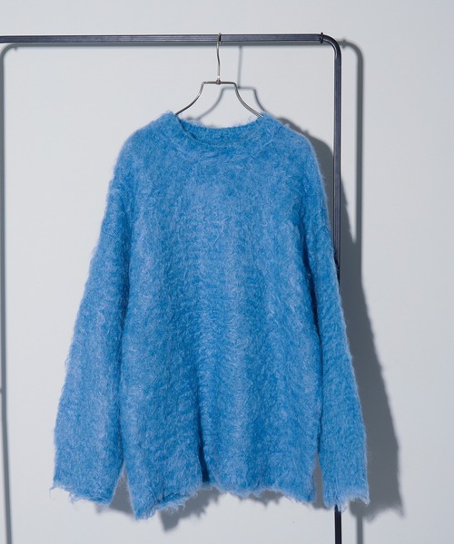 vieux by MAISON BREEZE(ビューバイメゾンブリーズ)の「【vieux by MAISON BREEZE】クルーネックボリュームシャギーニット crewneck Volume shaggy knit #1(ニット/セーター・レディース・ブルー/チャコールグレー/アイボリー・FREE)」の10枚目の写真