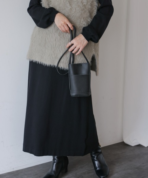 Bou Jeloud（ブージュルード）の「シンプルコンパクトショルダーバッグ（ショルダーバッグ・レディース・アイボリー/ブラック/シルバー・ONESIZE）」の10枚目の写真