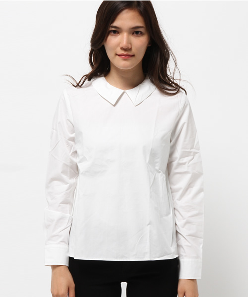 OUTLET（アウトレット）の「【Sheta】バックボタンブラウス（シャツ/ブラウス・レディース・チェック/ホワイト・FREE）」の3枚目の写真