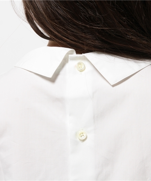 OUTLET（アウトレット）の「【Sheta】バックボタンブラウス（シャツ/ブラウス・レディース・チェック/ホワイト・FREE）」の7枚目の写真