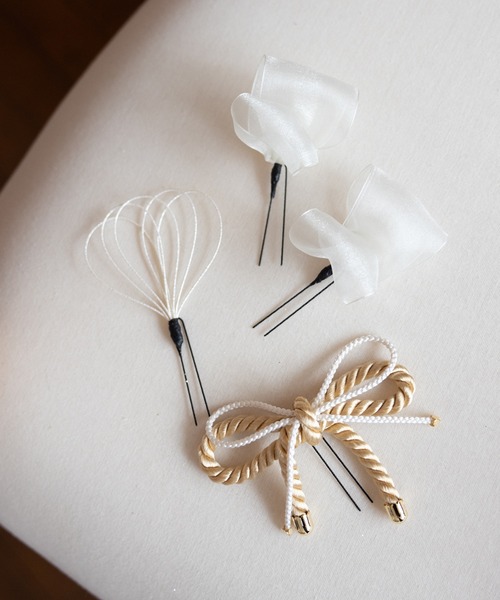 髪飾り リボン・水引き4点セット（和装小物）｜ゆかた館グレース（ユカタカングレース）