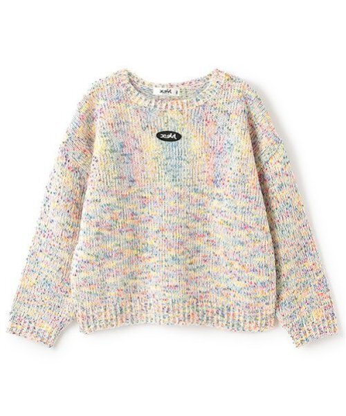 X-girl Stages（エックスガールステージス）の「カラーネップニットプルオーバー（ニット/セーター・キッズ・アイボリー/ブラック・140cm/130cm/120cm/110cm）」の3枚目の写真