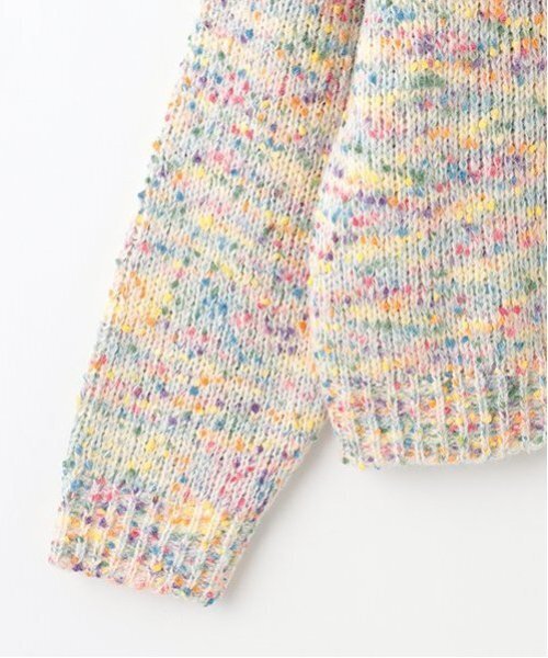 X-girl Stages（エックスガールステージス）の「カラーネップニットプルオーバー（ニット/セーター・キッズ・アイボリー/ブラック・140cm/130cm/120cm/110cm）」の7枚目の写真