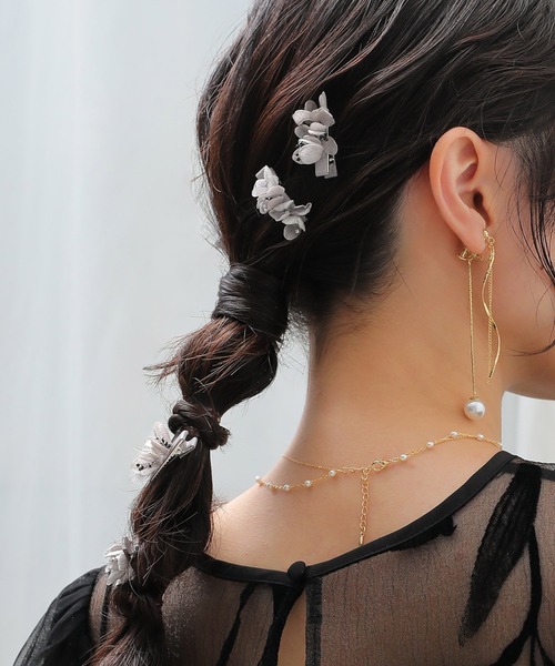 Kana（カナ）の「紫陽花 ドライフラワー ミニヘアクリップ 4本セット 結婚式 お呼ばれ オケージョン（その他ヘアアクセサリー・レディース・シルバー/ゴールド・フリー）」の16枚目の写真
