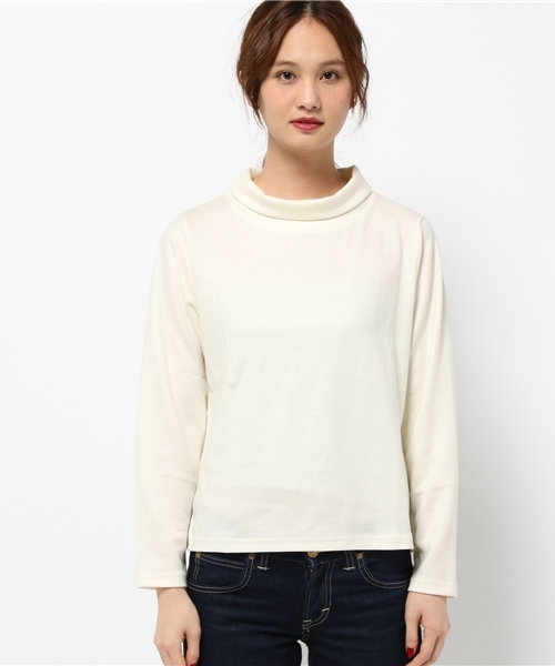 SLOBE IENA（スローブイエナ）の「ウォッシャブルウールタートルプルオーバー◆（Tシャツ/カットソー・レディース・カーキ/ブラック/ブルー系その他/ホワイト/タン・FREE）」の6枚目の写真