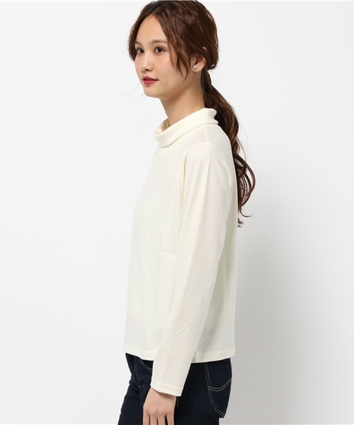 SLOBE IENA（スローブイエナ）の「ウォッシャブルウールタートルプルオーバー◆（Tシャツ/カットソー・レディース・カーキ/ブラック/ブルー系その他/ホワイト/タン・FREE）」の7枚目の写真