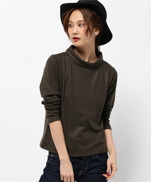 SLOBE IENA（スローブイエナ）の「ウォッシャブルウールタートルプルオーバー◆（Tシャツ/カットソー・レディース・カーキ/ブラック/ブルー系その他/ホワイト/タン・FREE）」の12枚目の写真