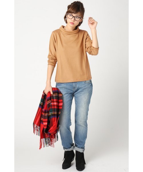 SLOBE IENA（スローブイエナ）の「ウォッシャブルウールタートルプルオーバー◆（Tシャツ/カットソー・レディース・カーキ/ブラック/ブルー系その他/ホワイト/タン・FREE）」の16枚目の写真