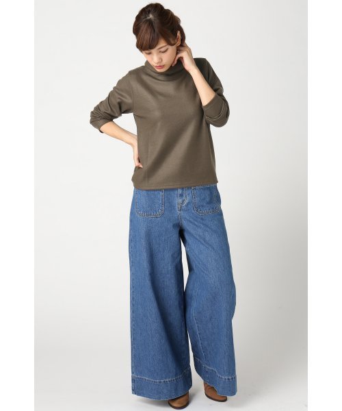 SLOBE IENA（スローブイエナ）の「ウォッシャブルウールタートルプルオーバー◆（Tシャツ/カットソー・レディース・カーキ/ブラック/ブルー系その他/ホワイト/タン・FREE）」の9枚目の写真