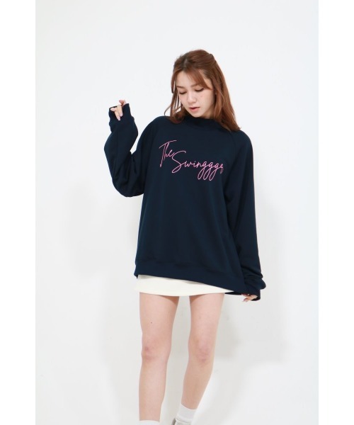 SWINGGGR(スウィンガー)の「SWINGGGR/スウィンガー/RIB HI NECK SWEAT(スウェット・メンズ・アイボリー/ネイビー・2/4/3/1)」の6枚目の写真