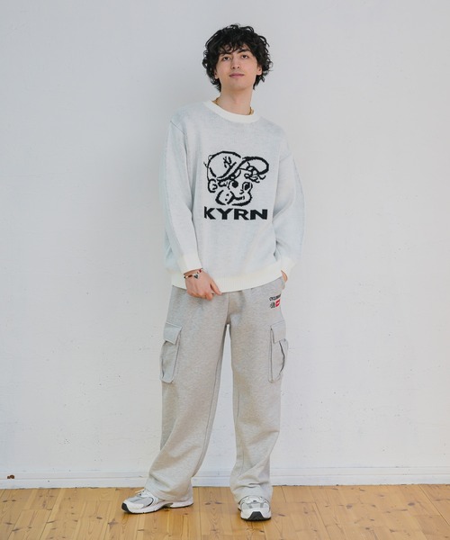 kaoyorinakami（カオヨリナカミ）の「face jacquard knit/ フェイスジャガードニット（ニット/セーター・メンズ・ブラック/アイボリー/グリーン・X-LARGE/LARGE/MEDIUM/SMALL）」の6枚目の写真