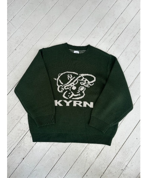 ニット・セーター IONSEOUL Farad lettering jacquard knit 4JH056 セール】Flower Design Jacquard Knit Pullover/フラワー柄